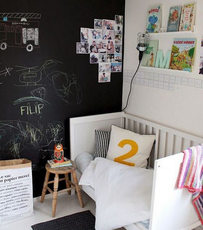 Pintura de pared en habitación de niños