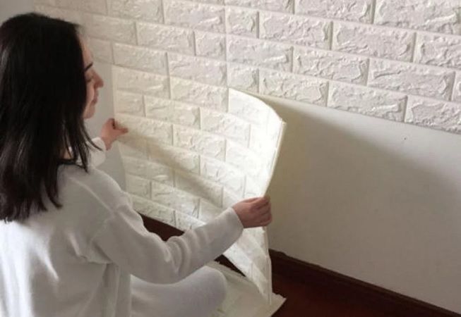 Imitación de ladrillo en pared