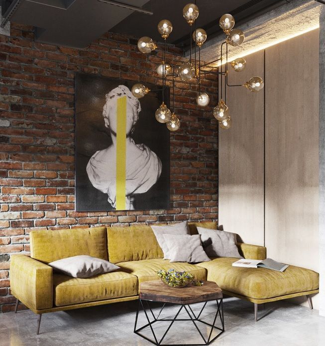 Pared de ladrillo unida con metal