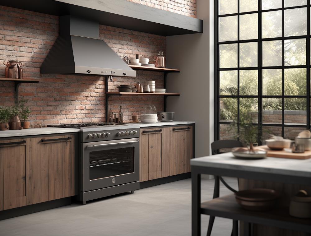 Cocina industrial de madera