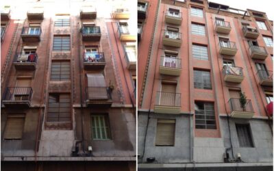 Rehabilitació de façana a Barcelona (abans-després)