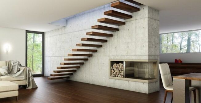 Escalera flotante